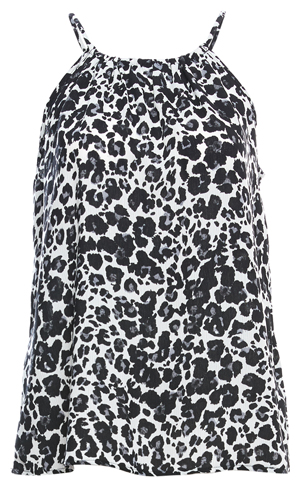 Halter Leopard Print Sleeveless Top