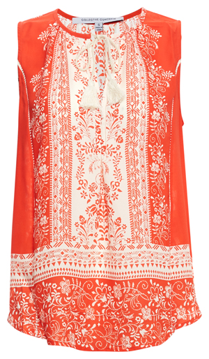 Tassel Neck Tie Sleeveless Top