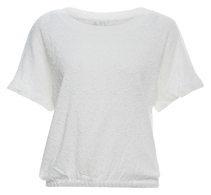 Line & Dot Short Sleeve Embroidered T-Shirt