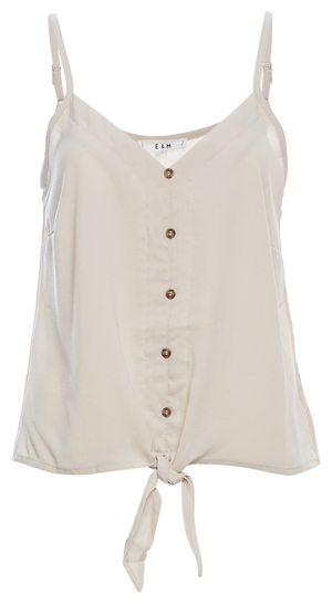 Tie Front Buttoned Tank