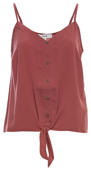Tie Front Buttoned Tank
