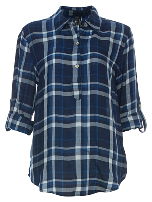 Liverpool Button Placket Long Sleeve Popover