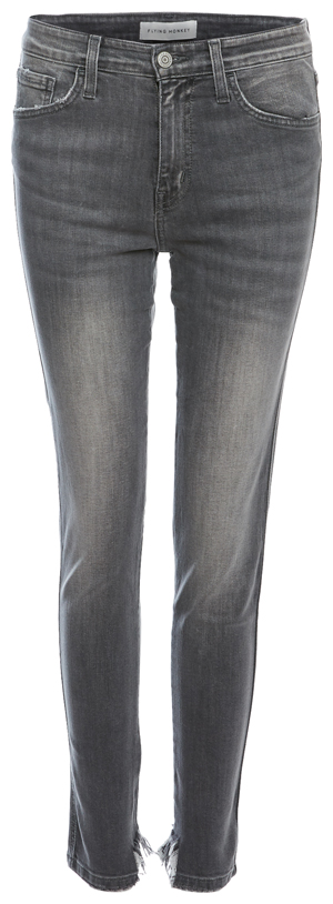 Flying Monkey High Rise Distressed Hem Crop Skinny