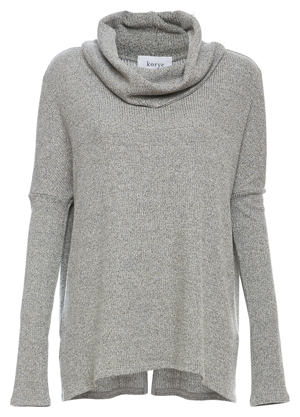 Jackie Cowl Neck Ribbed Top