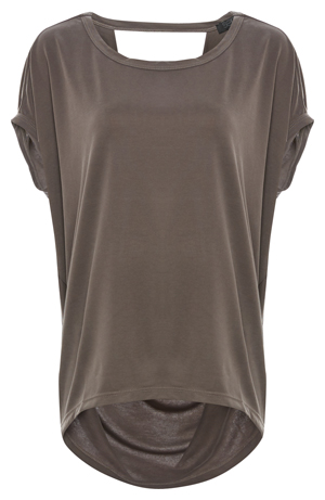 SEN Open Back Short Sleeve Top