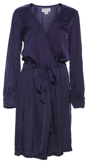 Velvet by Graham & Spencer Wrap Long Sleeve Dress