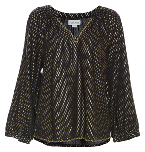 Velvet by Graham & Spencer Gold Printed Top