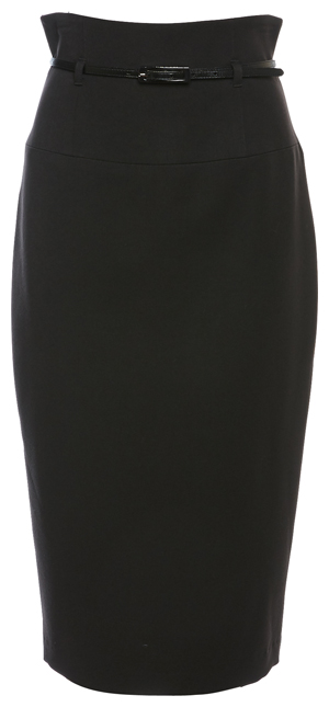 Black Halo High Waist Pencil Skirt