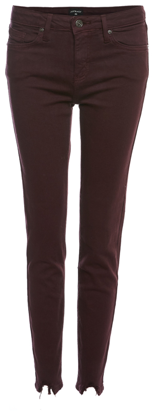 Just Black Mid Rise Hem Destruction Skinny