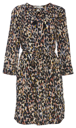 Beach Lunch Lounge Printed Neck Tie Dress