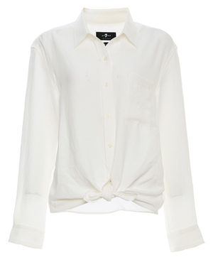 7 For All Mankind High Low Tie Shirt