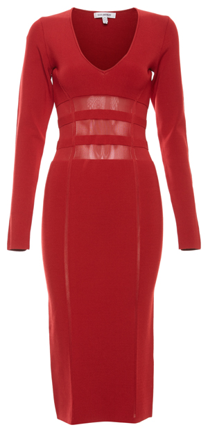 Good American Deep V Midi Dress