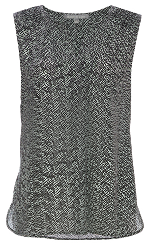 Daniel Rainn Smocked Shoulder Printed Top