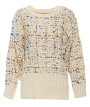 Crew Neck Tweed Sweater