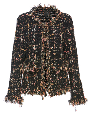 Renee C Open Front Tweed Jacket