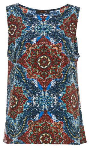 Back Vent Sleeveless Top