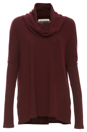 Jackie Cowl Neck Ribbed Top