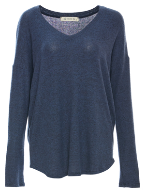 Via Brushed Dropped Shoulder Top