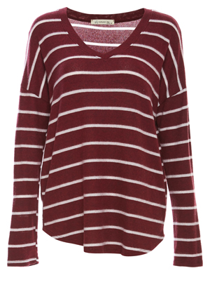 Via Brushed Dropped Shoulder Top