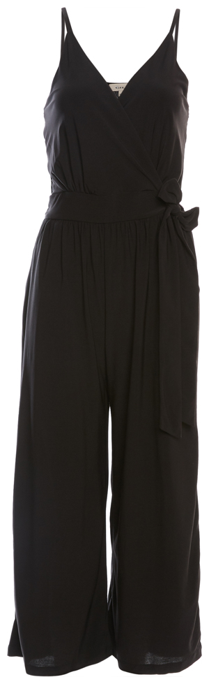 Surplice Side Tie Sleeveless Cropped Jumpsuit