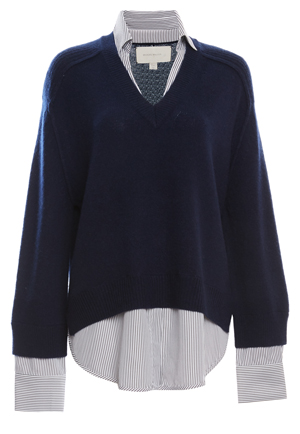 Brochu Walker V-Neck Layered Pullover