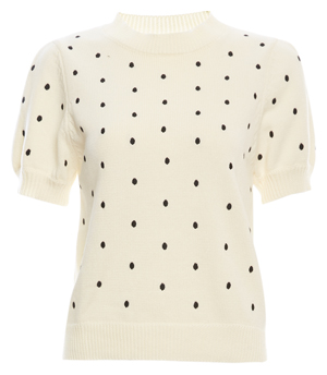 Short Sleeve Polka Dot Top