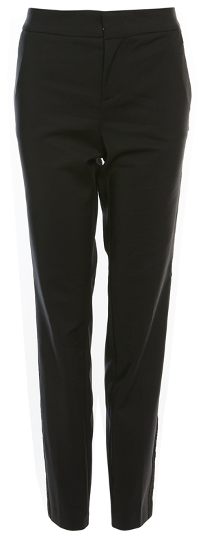 ecru Gramercy Pant w/ Embroidered Satin