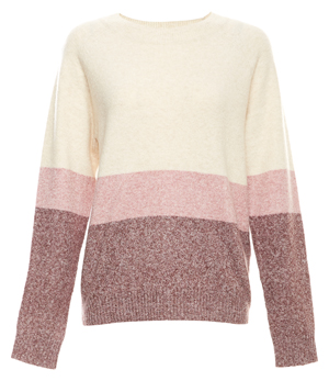 Cozy Color Block Tonal Stripe Sweater