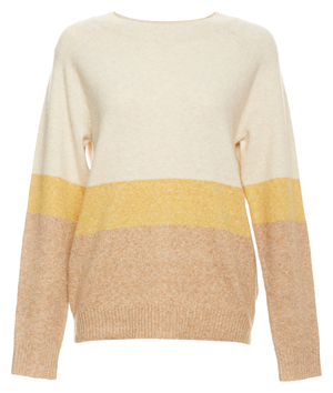 Cozy Color Block Tonal Stripe Sweater