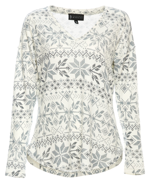 B Collection by Bobeau V-Neck Cozy Top