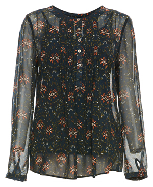 Daniel Rainn Sheer Long Sleeve Top