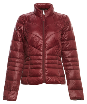 Quilted High Neck Zip Up Light Down Jacket