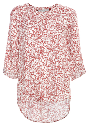Daniel Rainn Split Neck 3/4 Sleeve Blouse