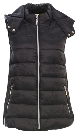 Fur Lined Zip Up Rib Side Detail w/ Hood