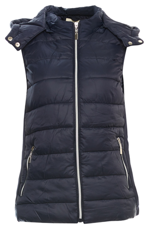 Fur Lined Zip Up Rib Side Detail w/ Hood