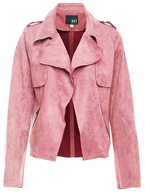 KUT from the Kloth Faux Suede Open Front Jacket