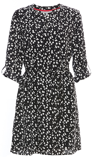 Daniel Rainn Split Neck Front Tie Dress