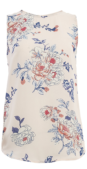 Daniel Rainn Floral Print Sleeveless Top