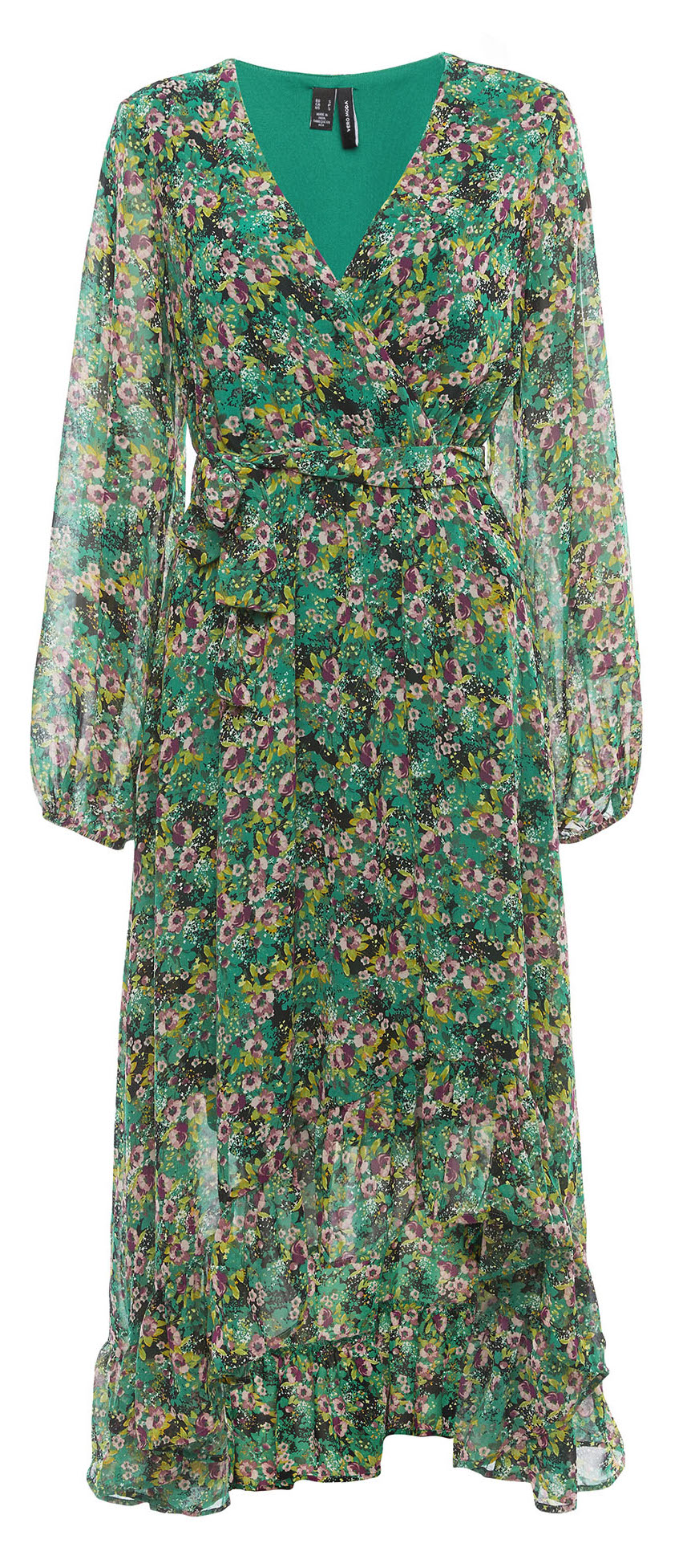 Long Sleeve Frill Ankle Dress
