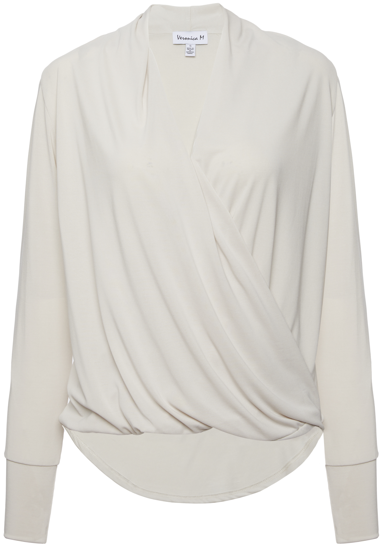 Veronica M Surplice Cupro Long Sleeve Top