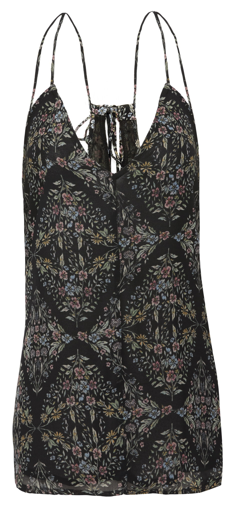 Printed Strappy Tie Back Swing Top