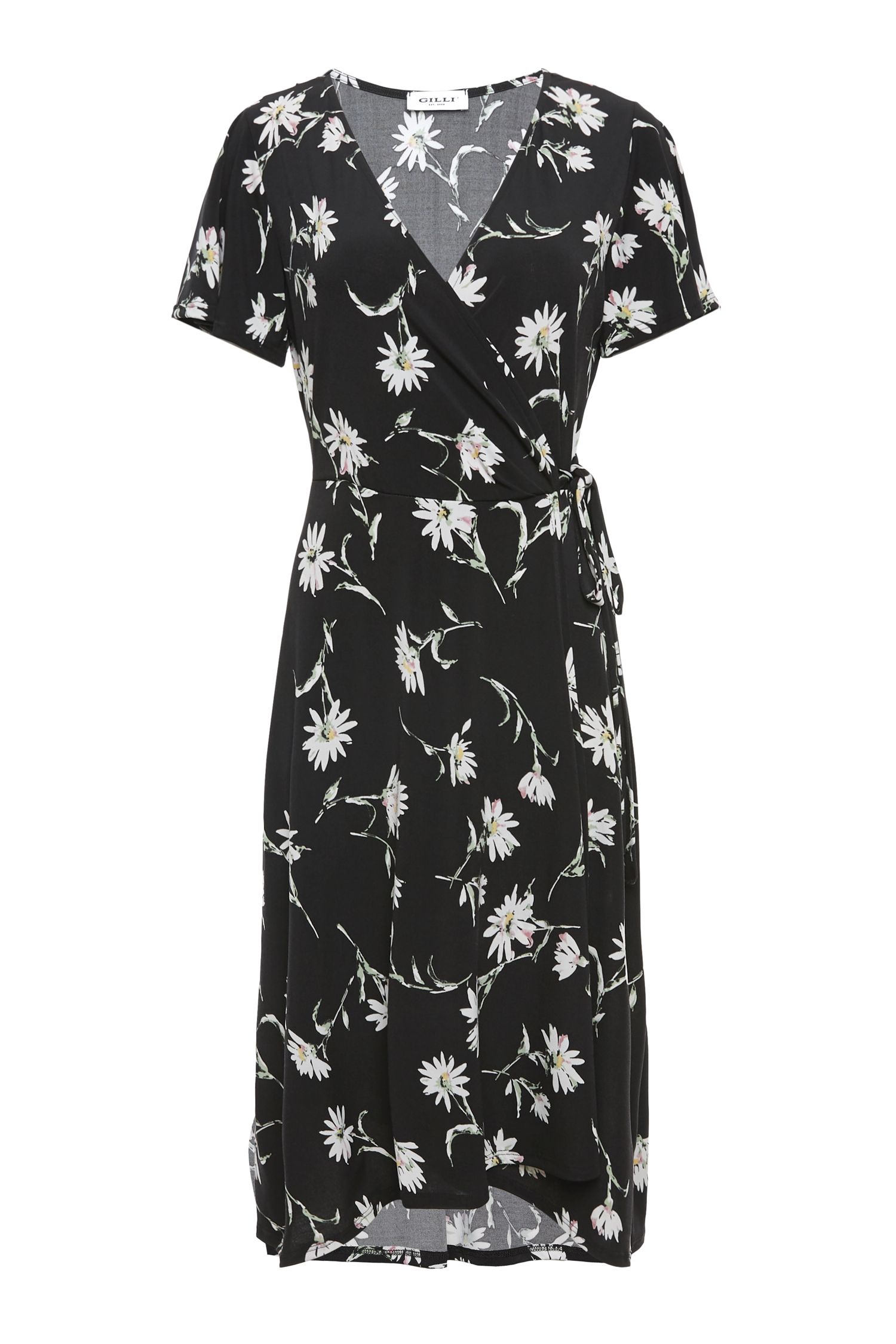Surplice Short Sleeve Dress