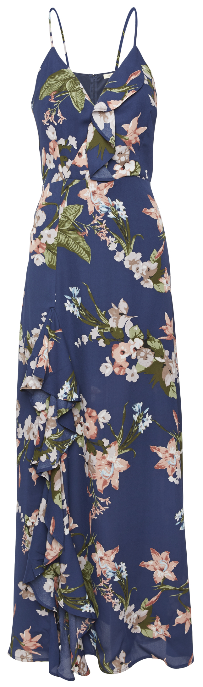 Sleeveless Faux Wrap Maxi Dress