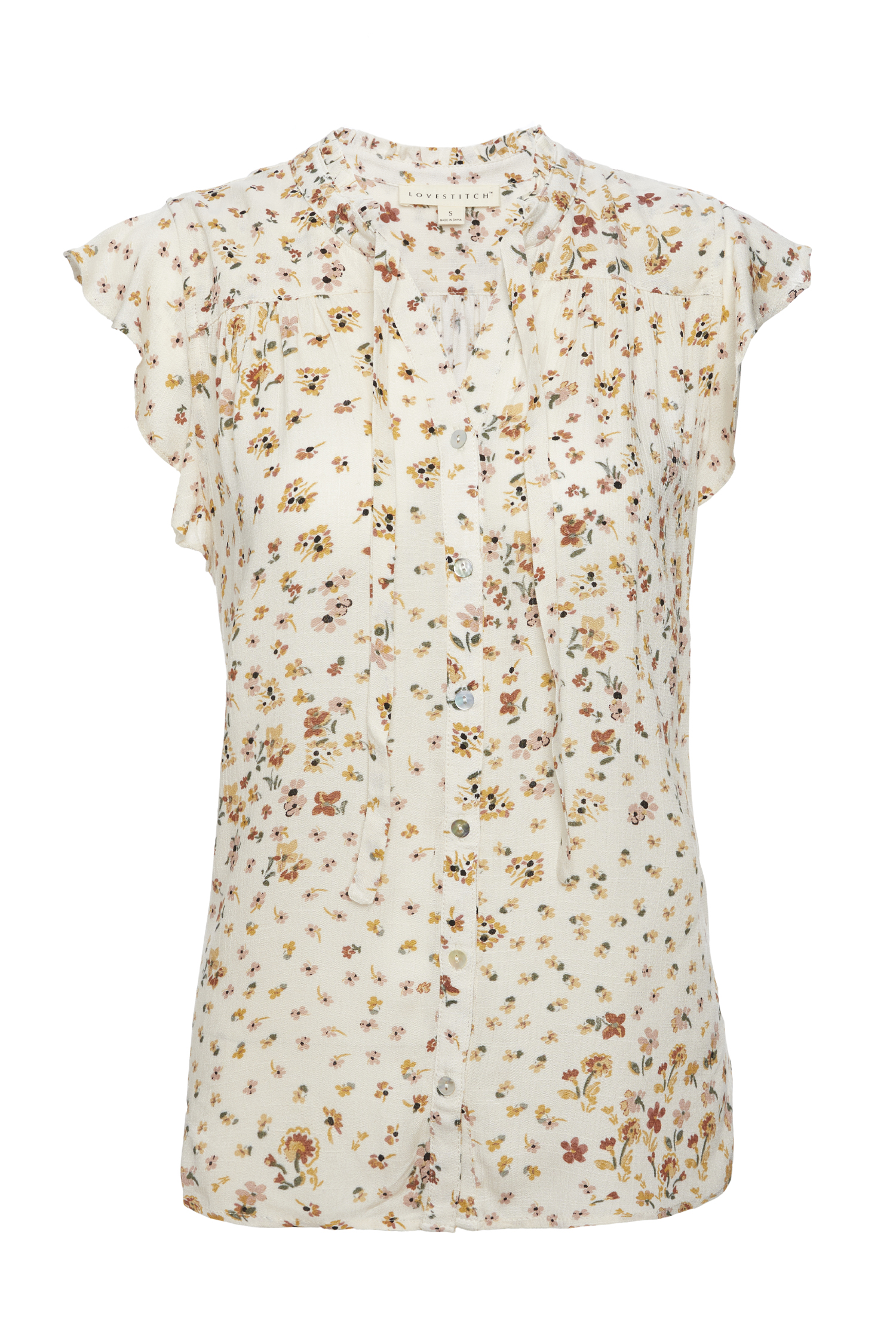 Vintage Ruffle Sleeve Top
