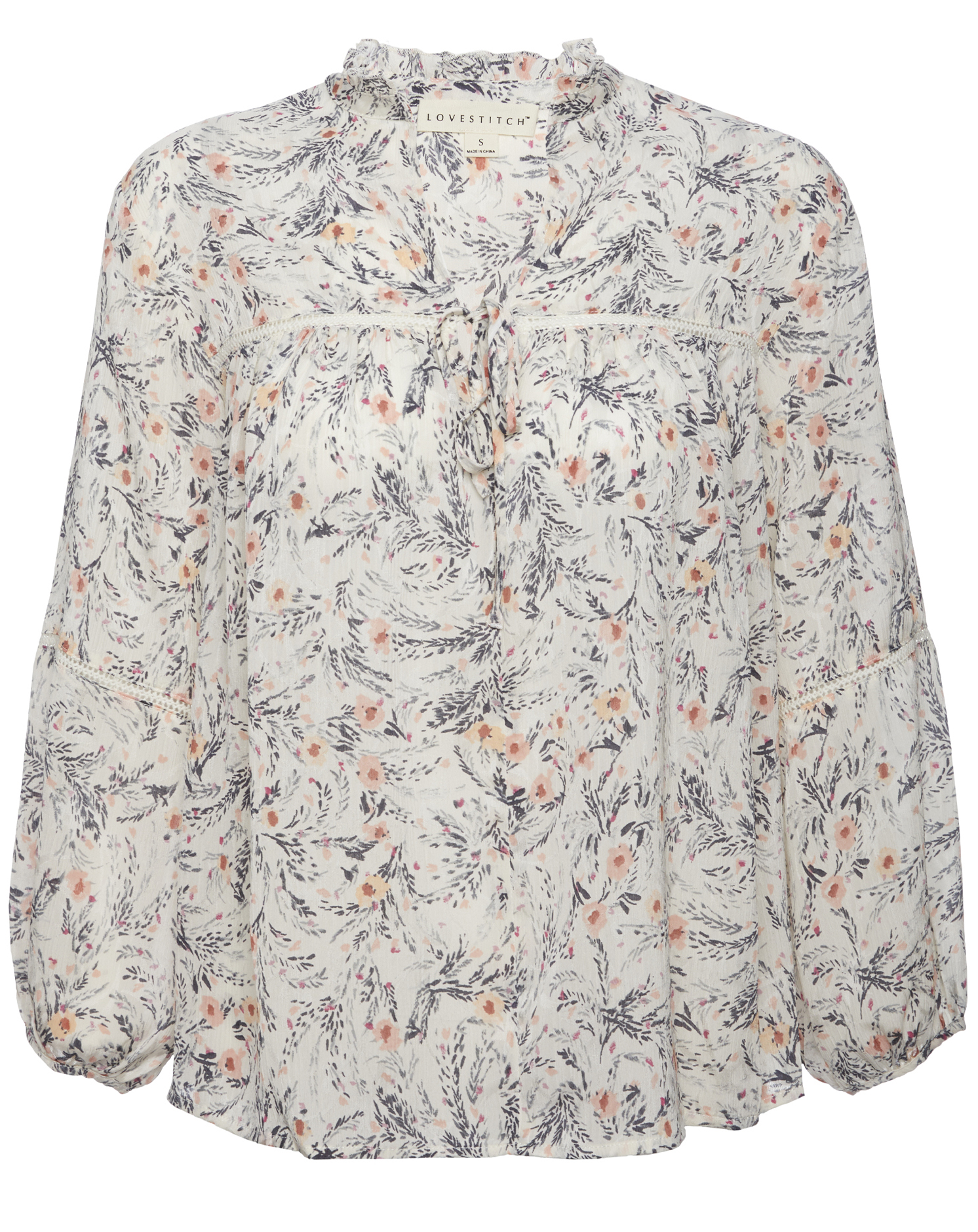 Vintage Floral Print Top