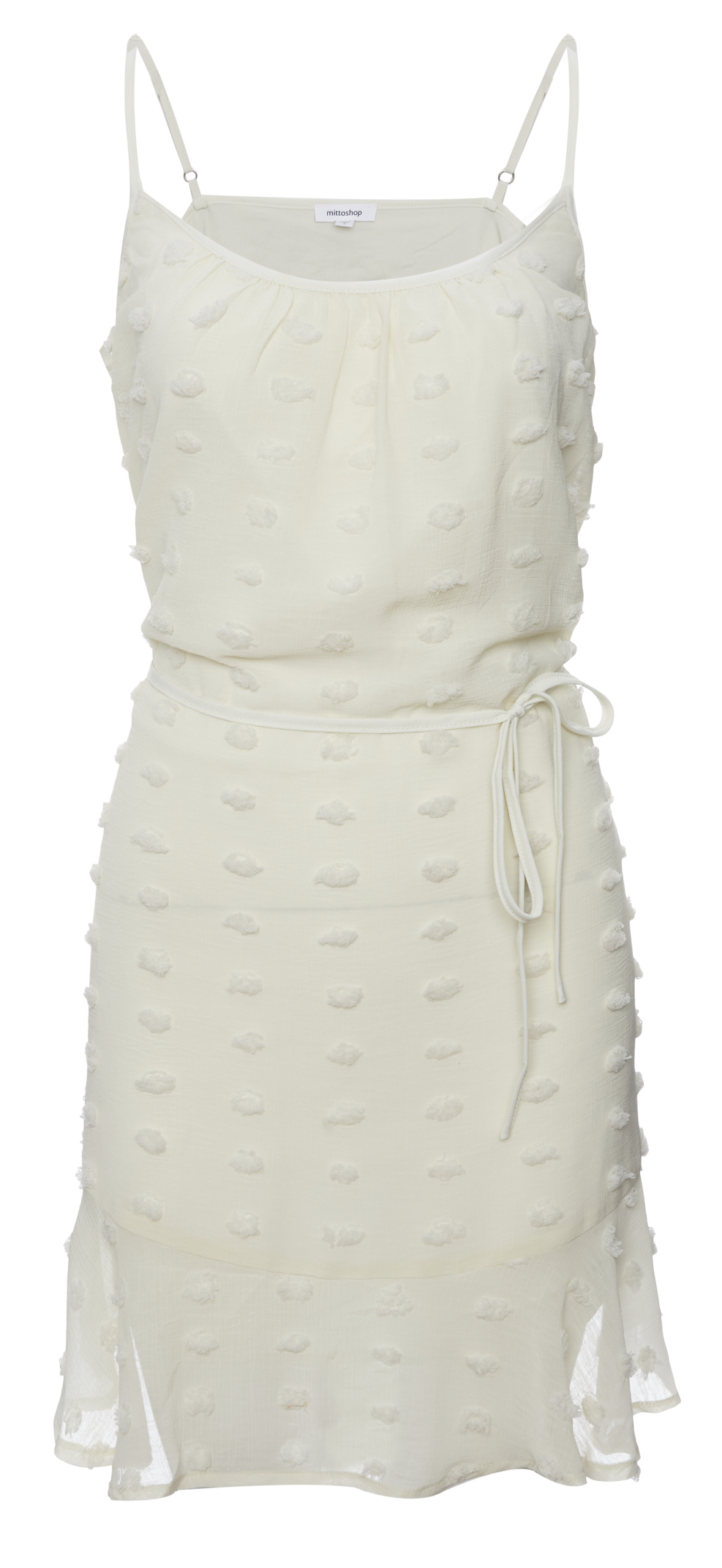 Swiss Dot Waist Tie Dress
