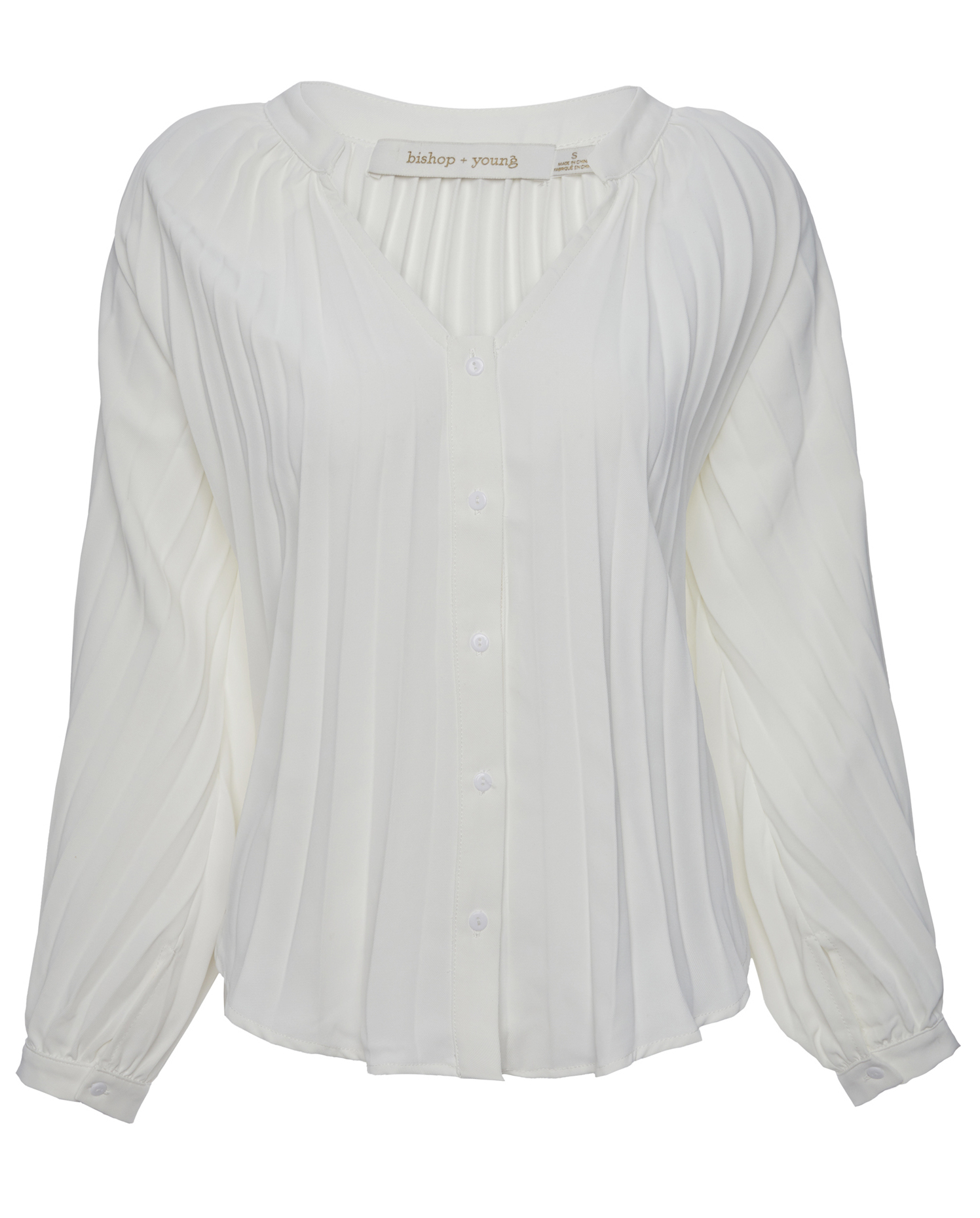 Bishop & Young 3/4 Sleeve Pleat Blouse