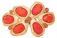 Abstract Floral Stone Cuff