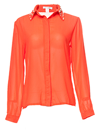 Pearl Collar Top