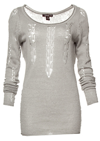 Open Knit Dagger Sweater